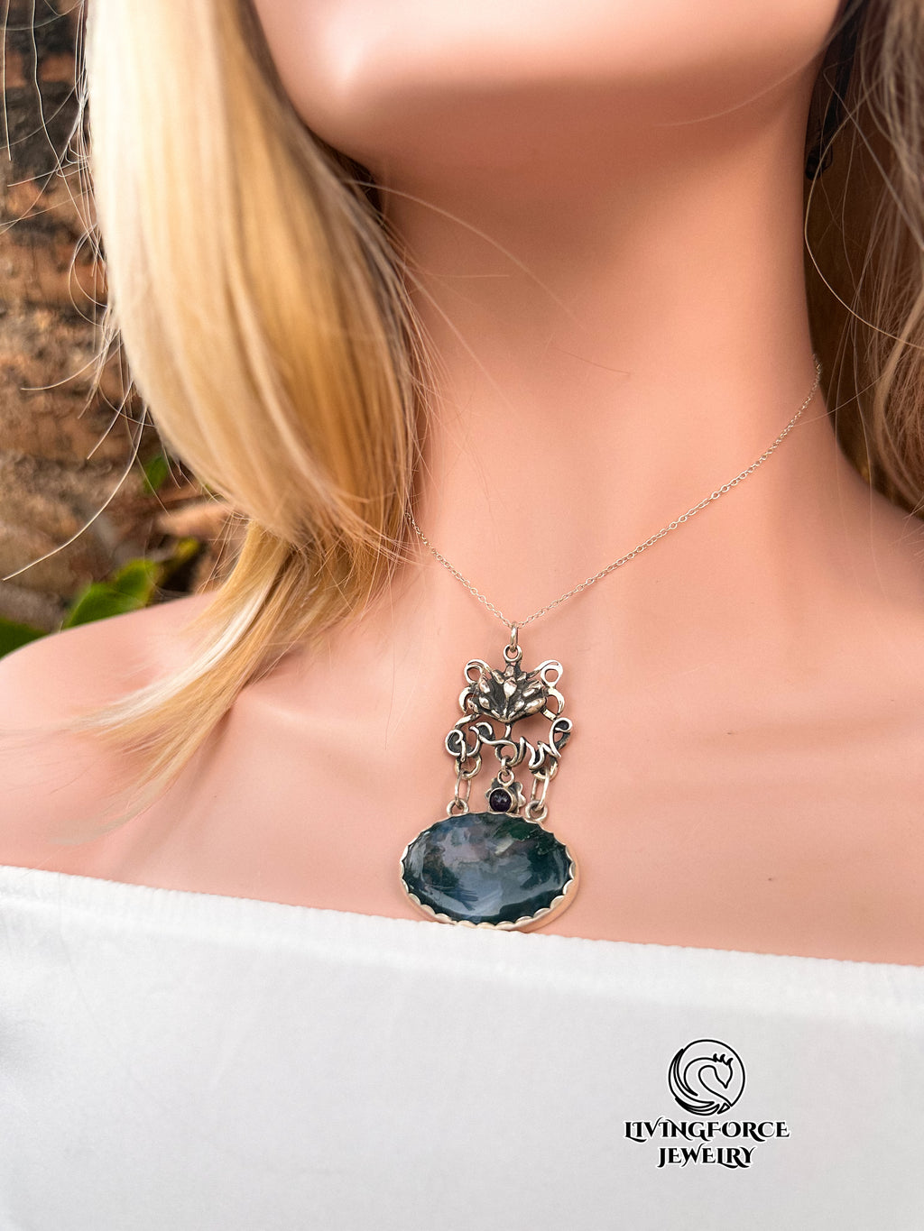 Spirit of Growth — Moss Agate & Amethyst Talisman