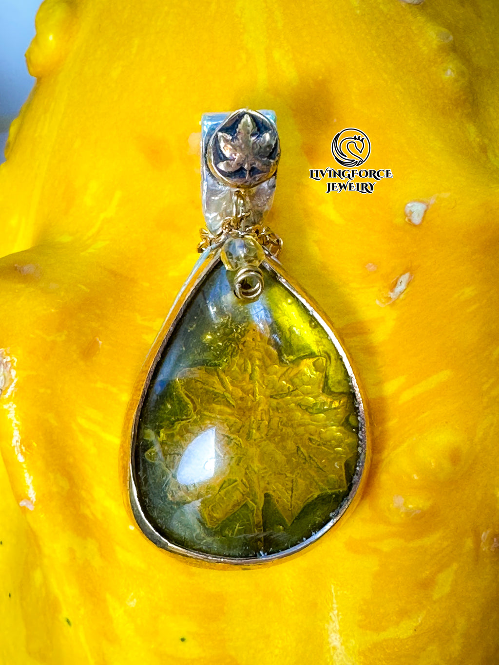 Autumn Rhapsody Talisman, Amber pendant