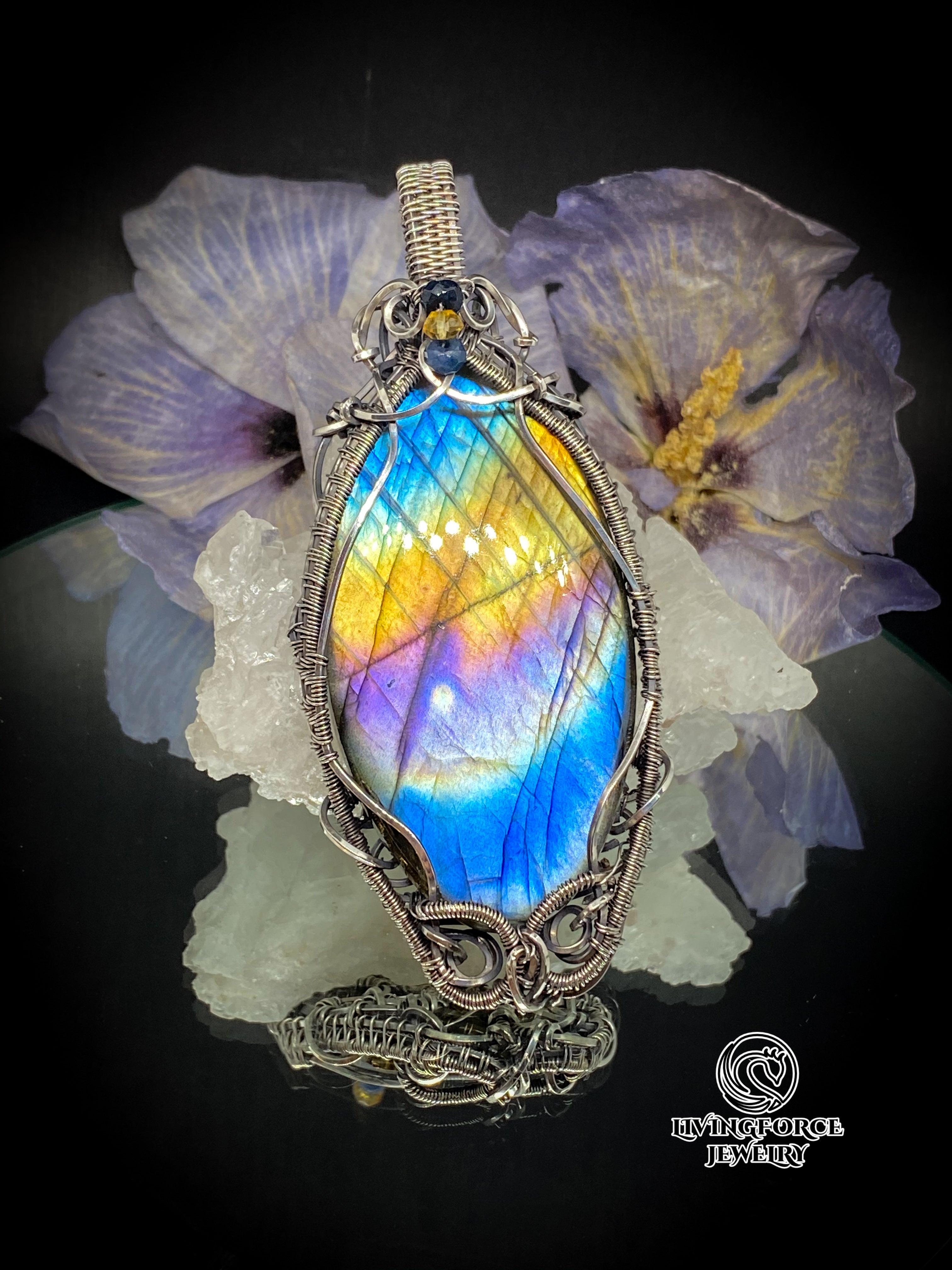 Anastasia Talisman, Statement Rainbow Labradorite Pendant