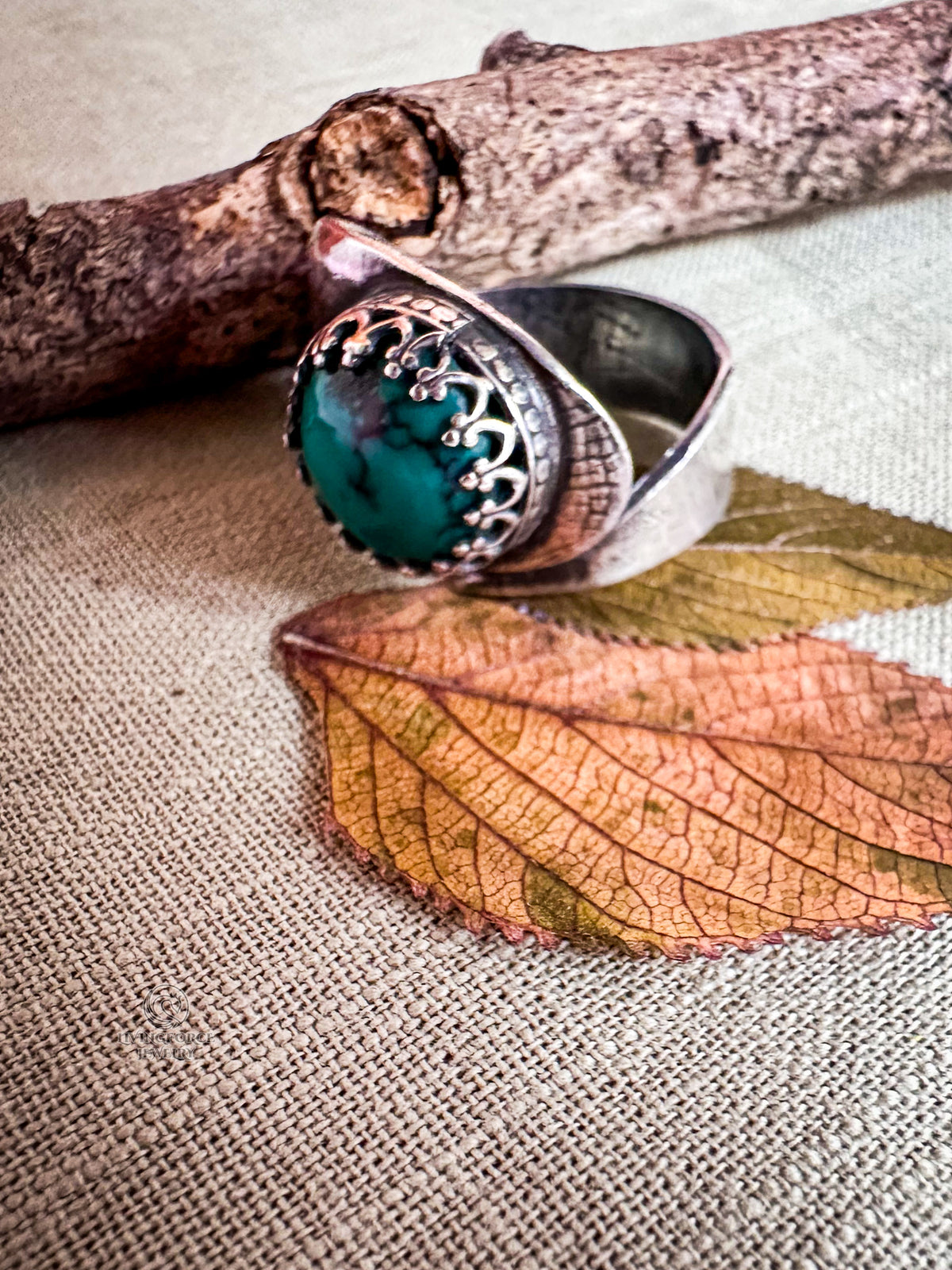 Where Land Meets Sea Ring- Turquoise in Sterling silver