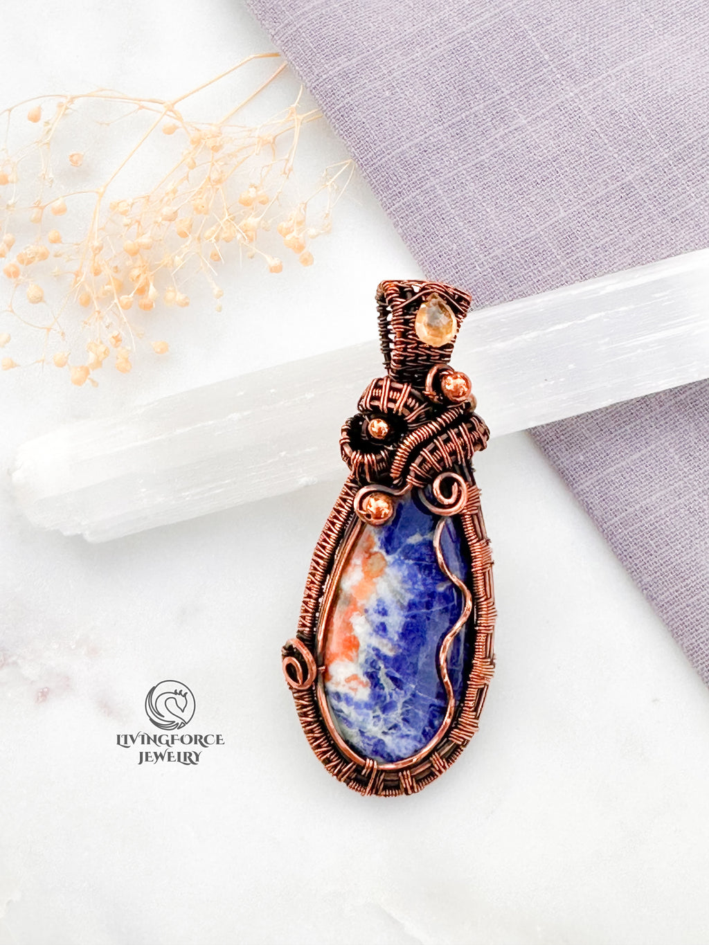 Ocean Talisman, Sodalite Pendant