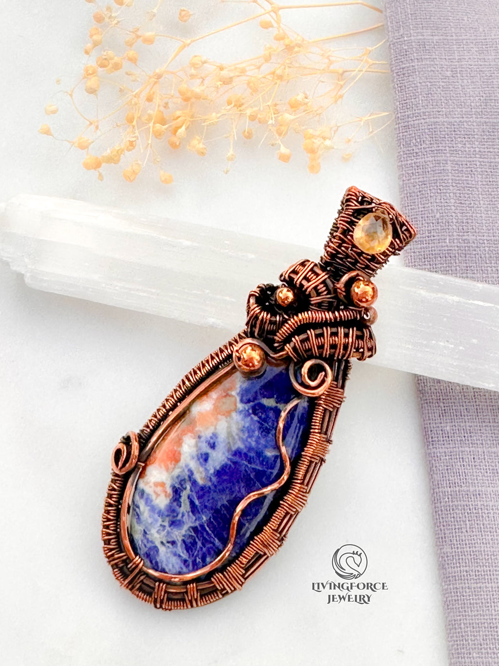 Ocean Talisman, Sodalite Pendant