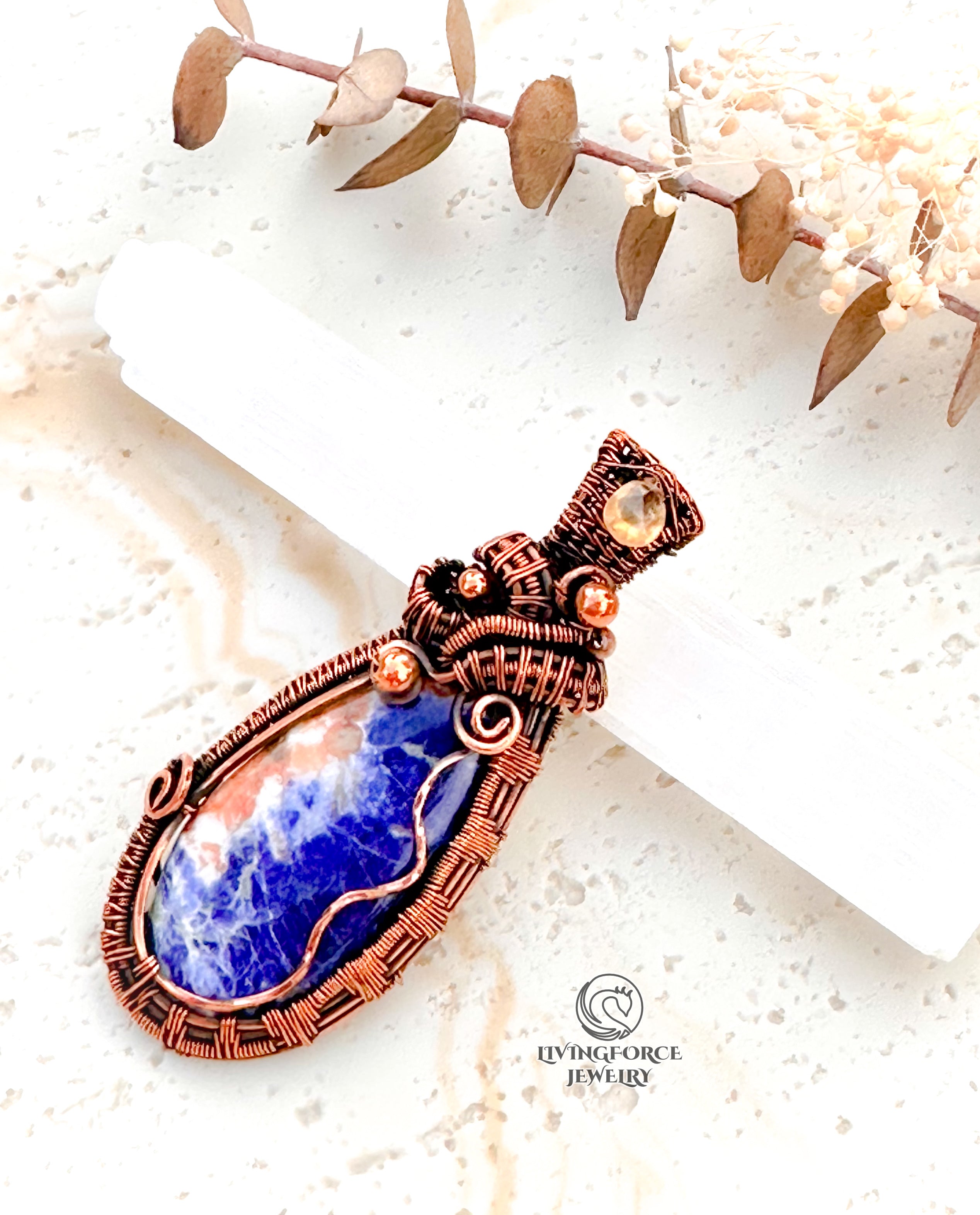 Ocean Talisman, Sodalite Pendant