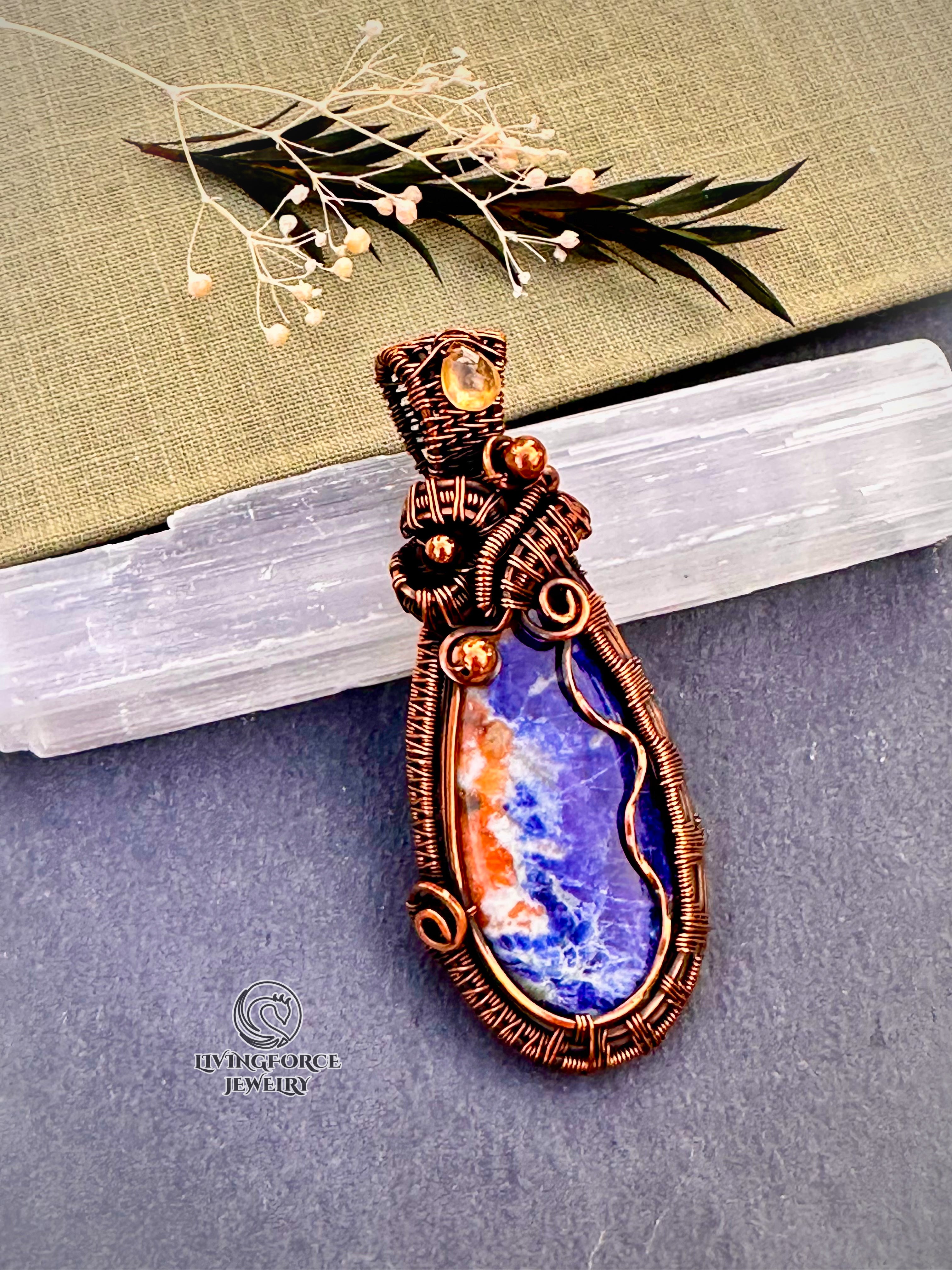 Ocean Talisman, Sodalite Pendant