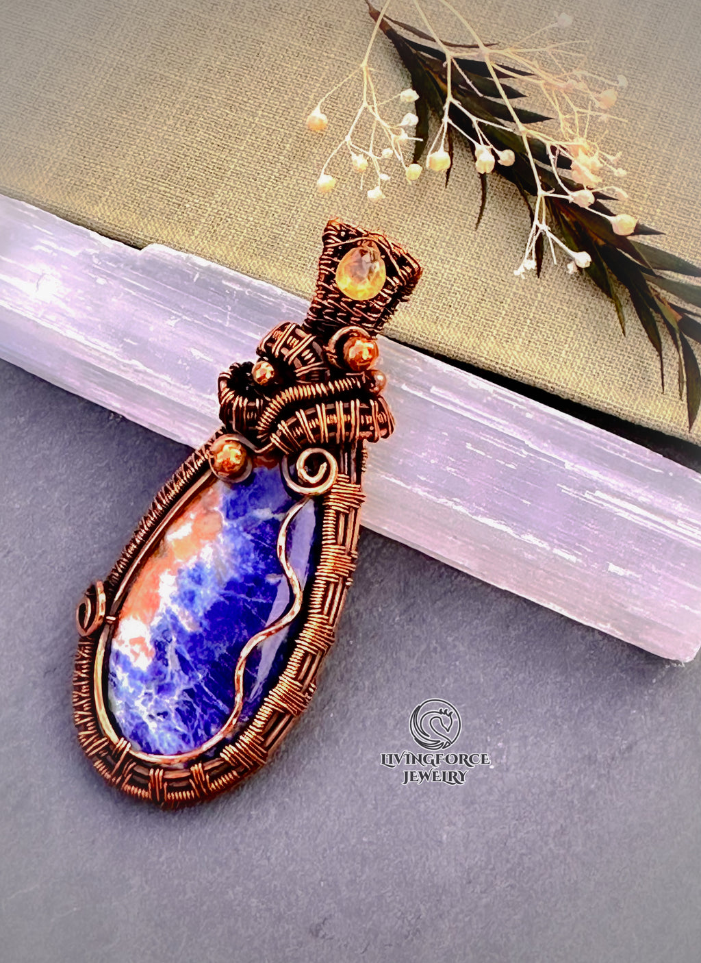 Ocean Talisman, Sodalite Pendant