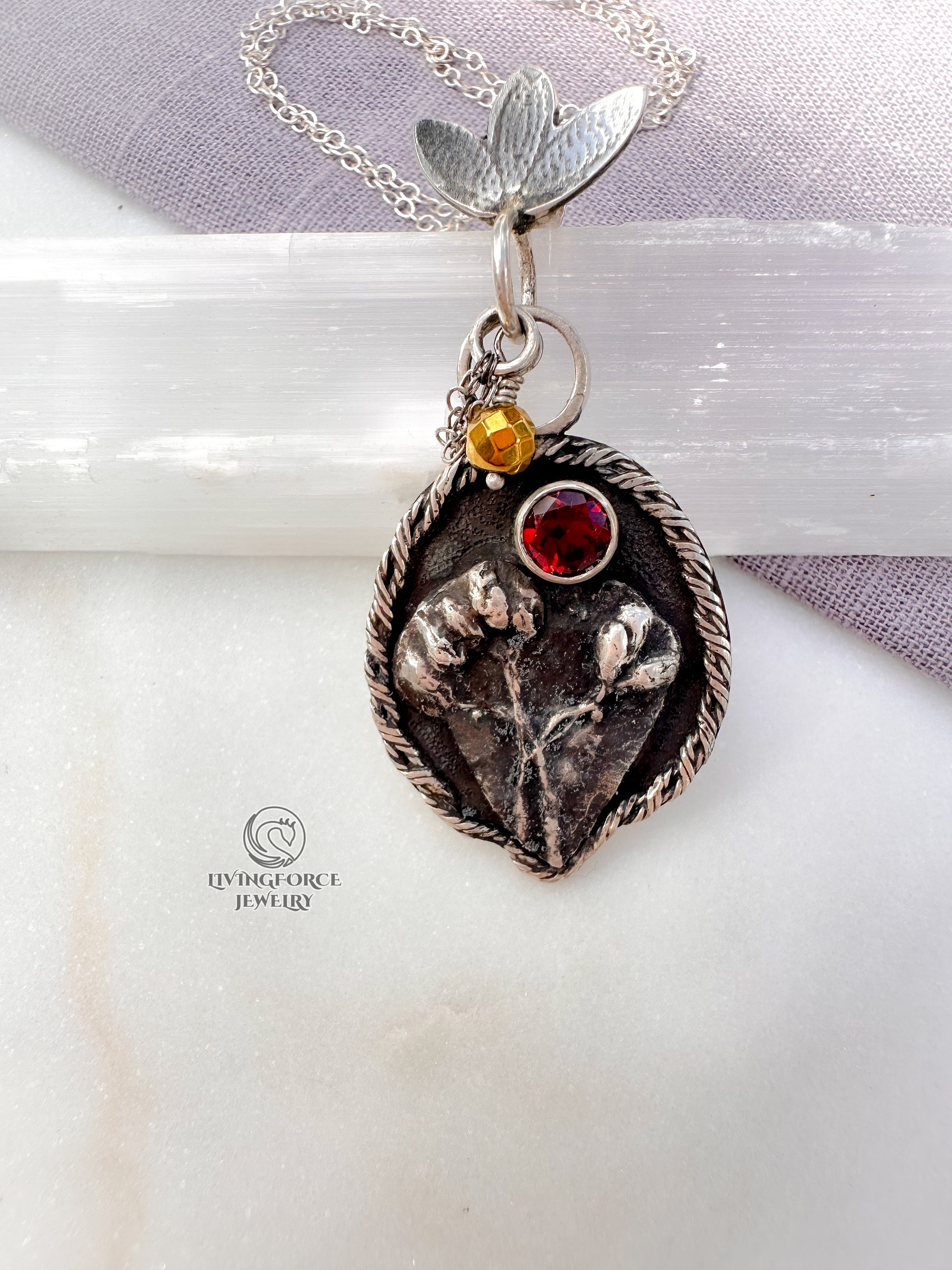 Wild Heart — Garnet & Hematite Talisman