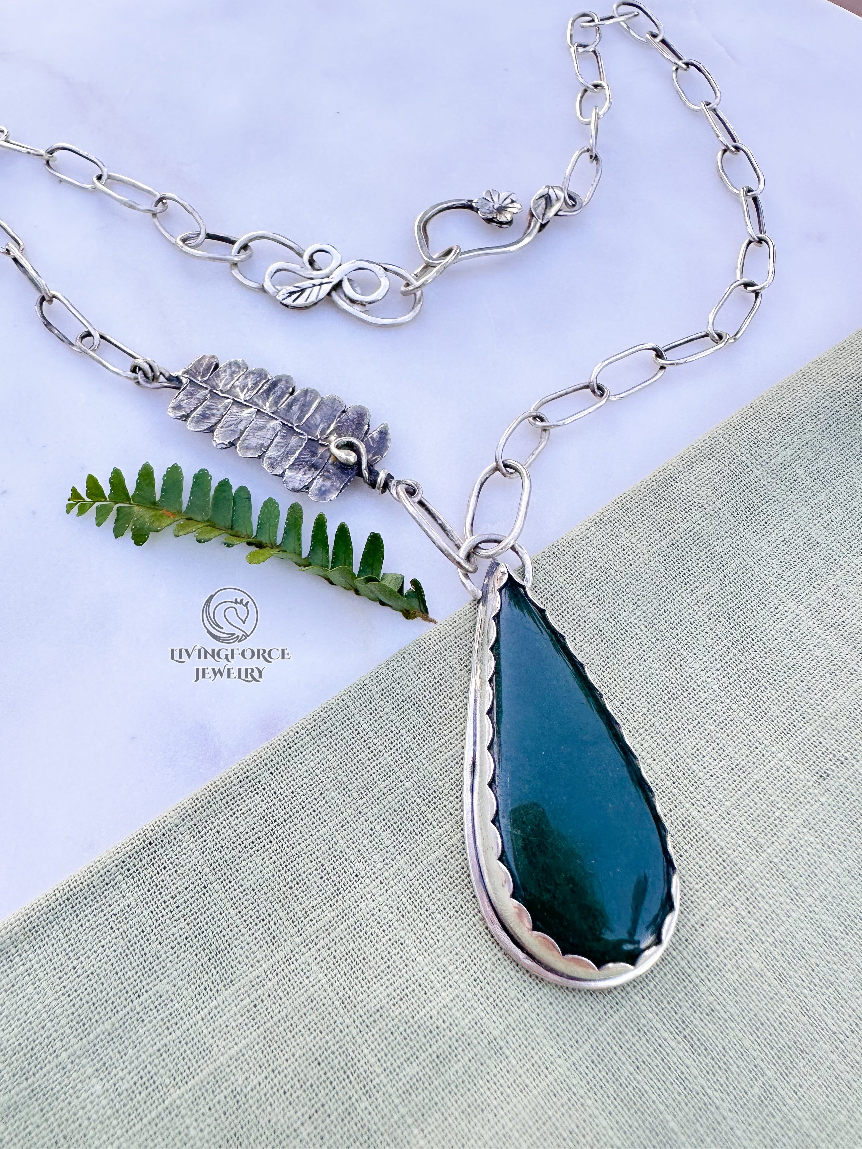 Emerge Talisman- Jade, Sterling Silver, Fine Silver