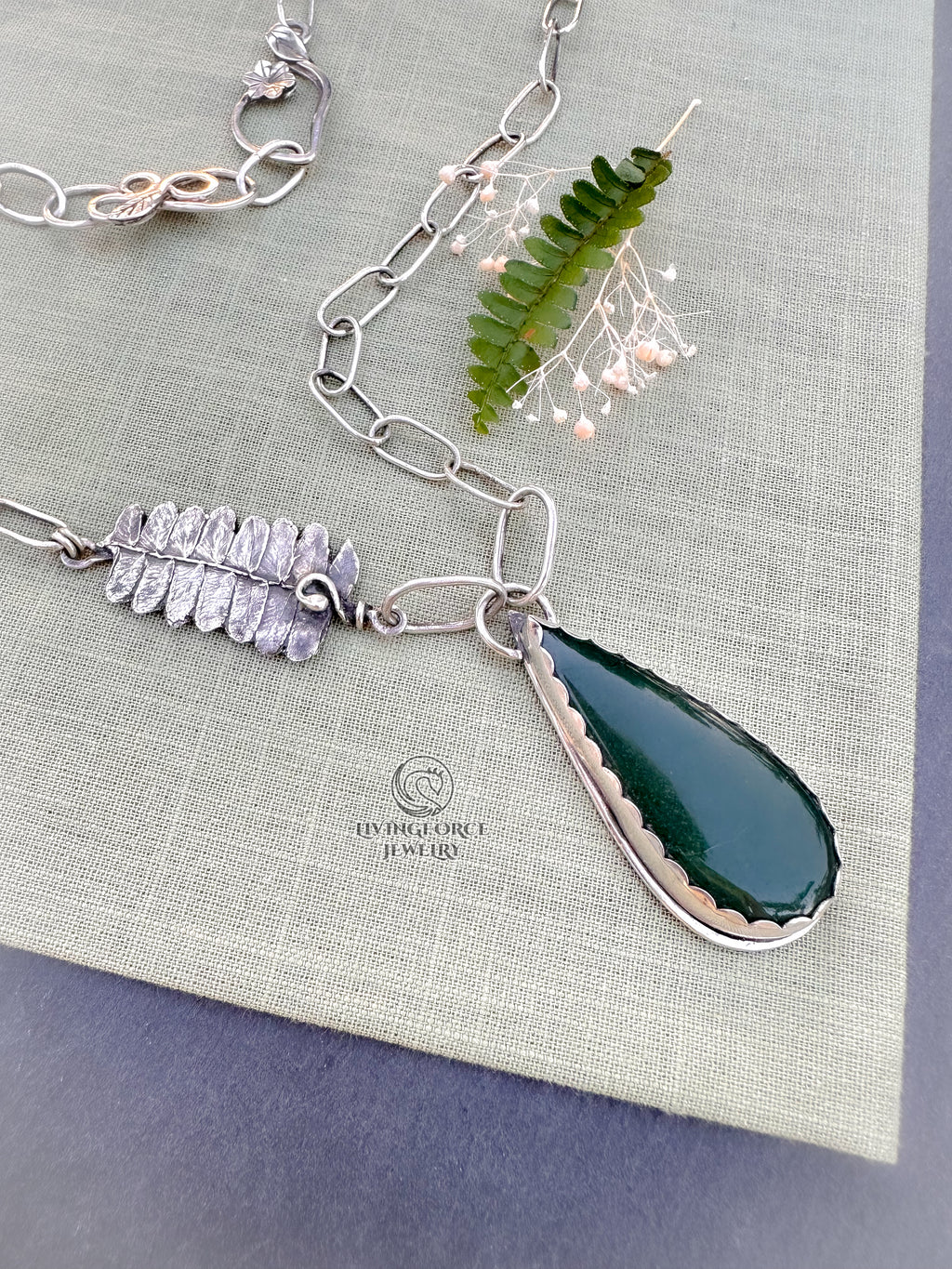 Emerge Talisman- Jade, Sterling Silver, Fine Silver