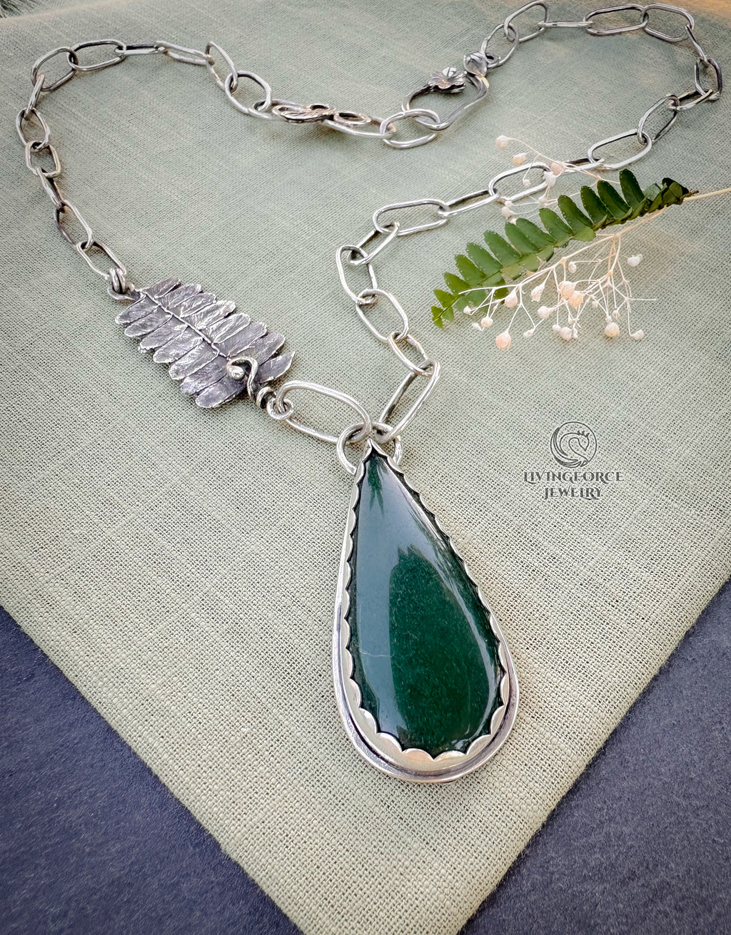 Emerge Talisman- Jade, Sterling Silver, Fine Silver