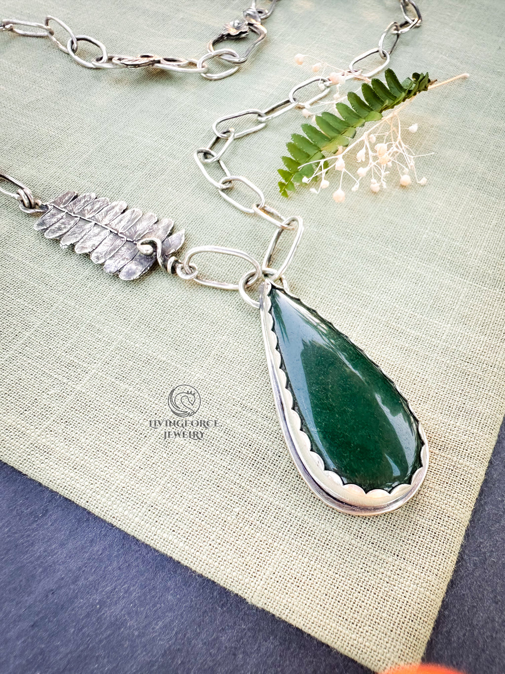 Emerge Talisman- Jade, Sterling Silver, Fine Silver