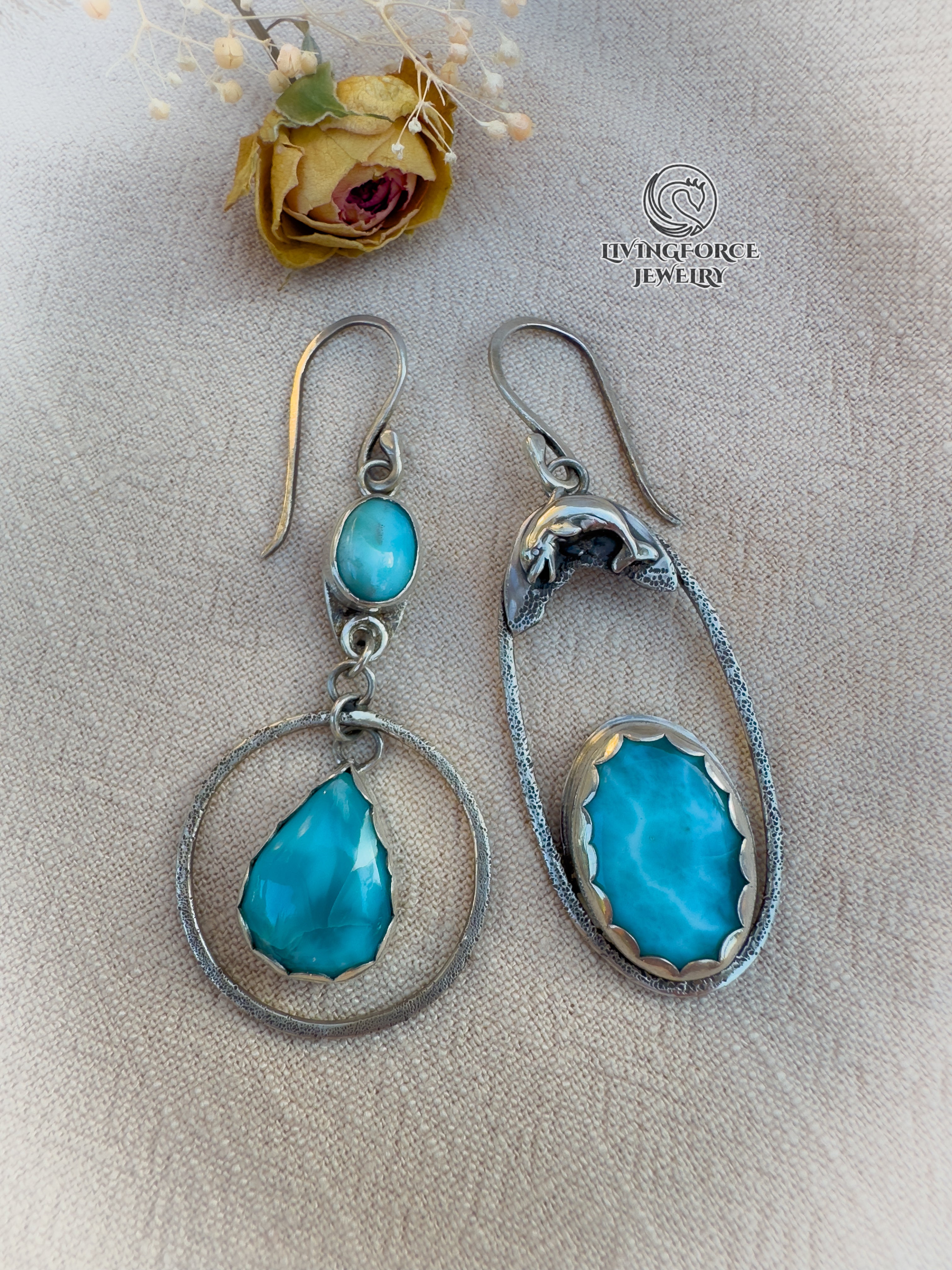 Marisol Talisman, Larimar Earrings