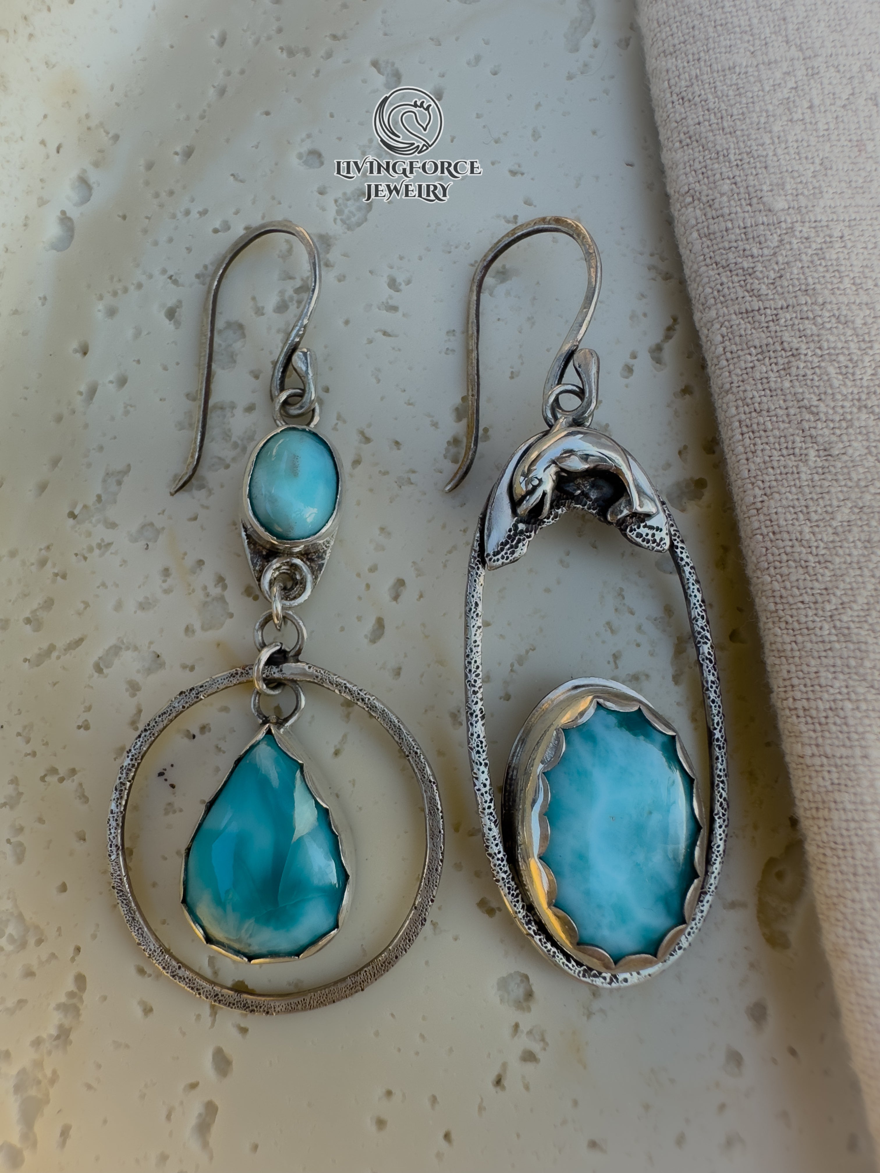 Marisol Talisman, Larimar Earrings