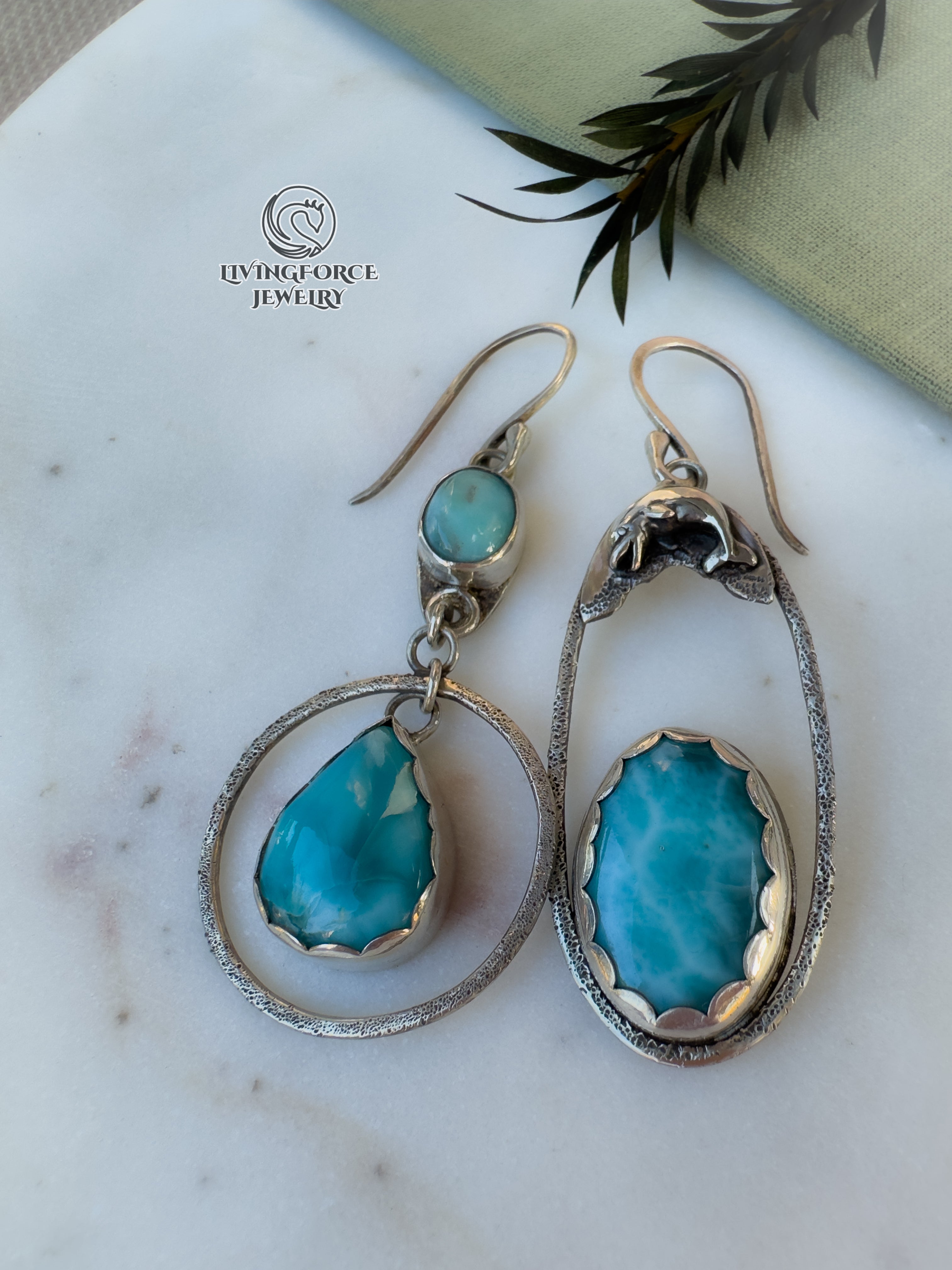 Marisol Talisman, Larimar Earrings