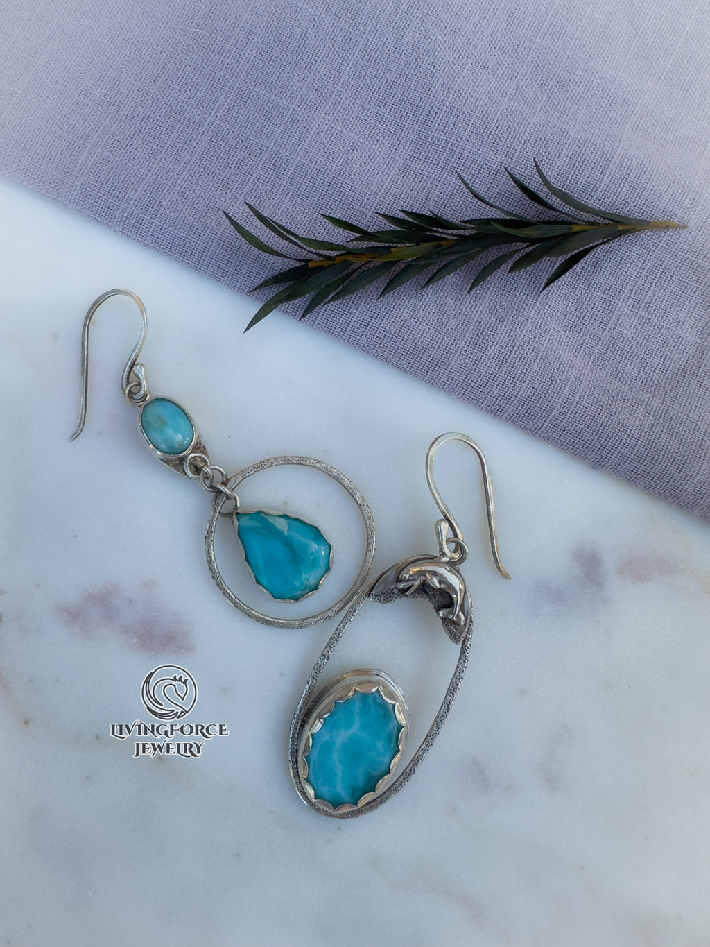 Marisol Talisman, Larimar Earrings