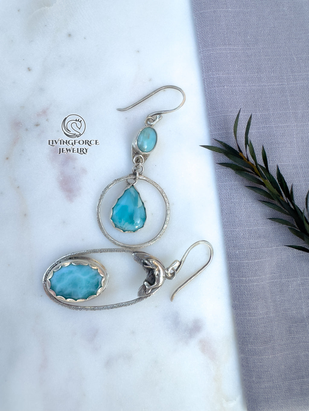Marisol Talisman, Larimar Earrings