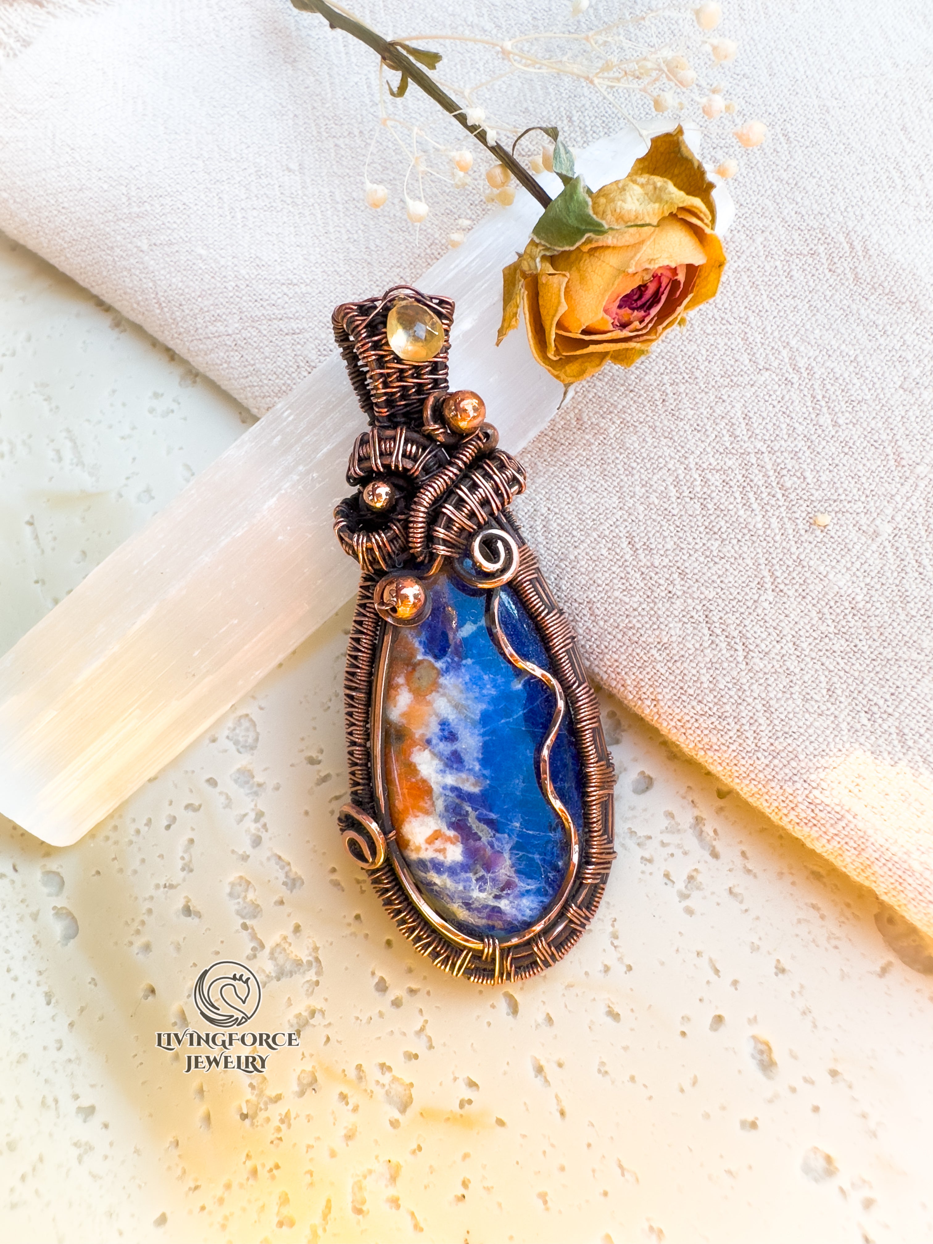 Ocean Talisman, Sodalite Pendant