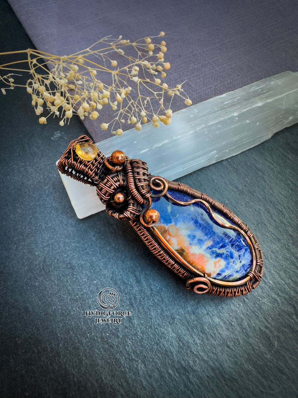 Ocean Talisman, Sodalite Pendant