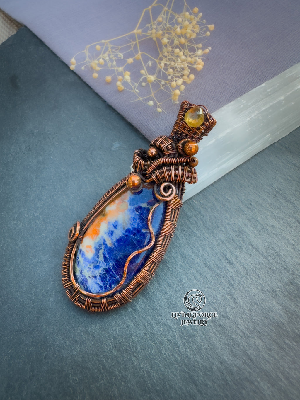 Ocean Talisman, Sodalite Pendant