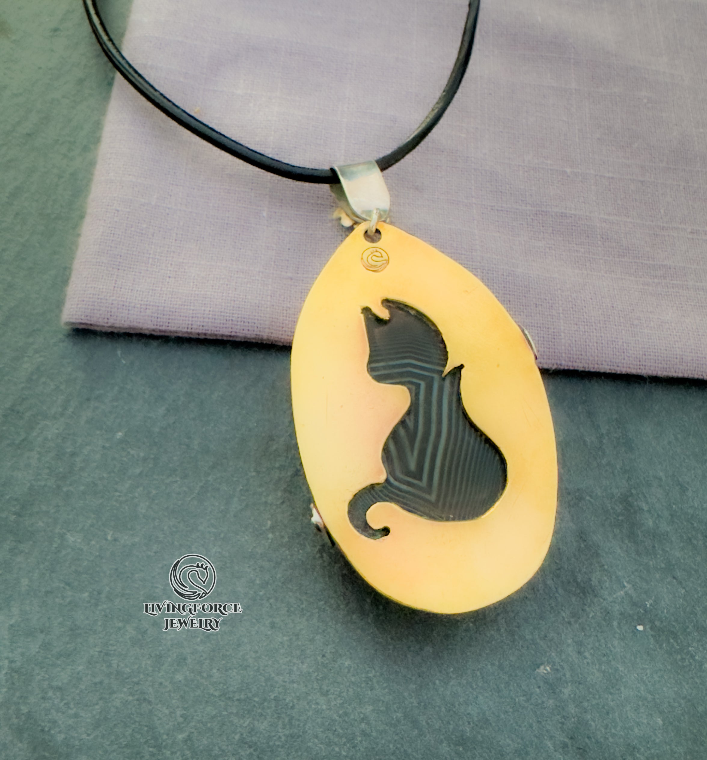 Nocturne Whisper, Black agate pendant