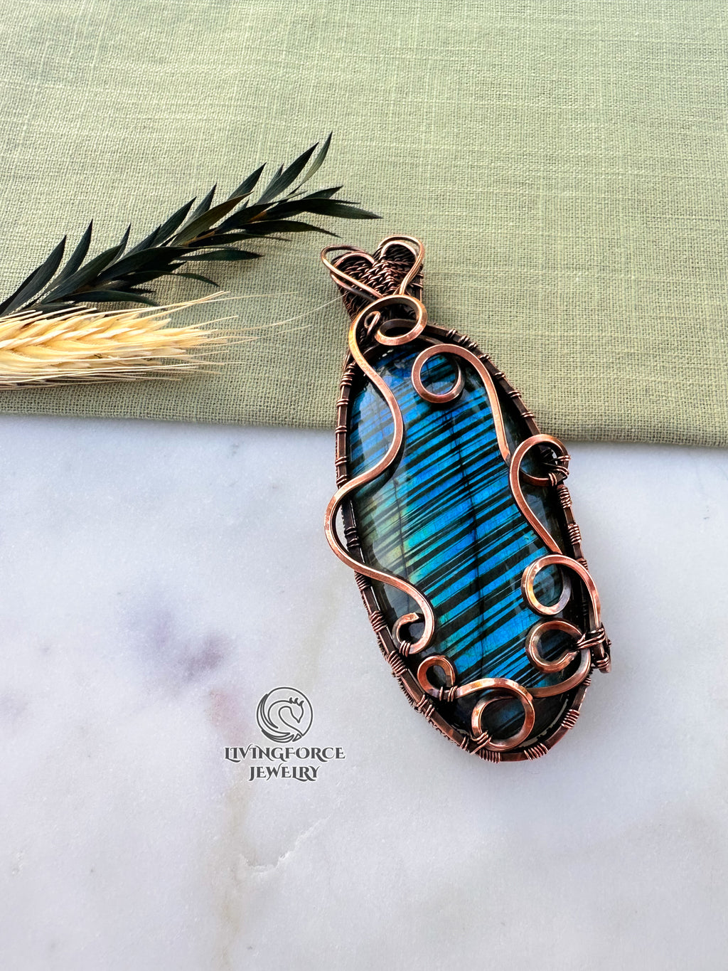 Liakada Talisman, Blue labradorite Pendant