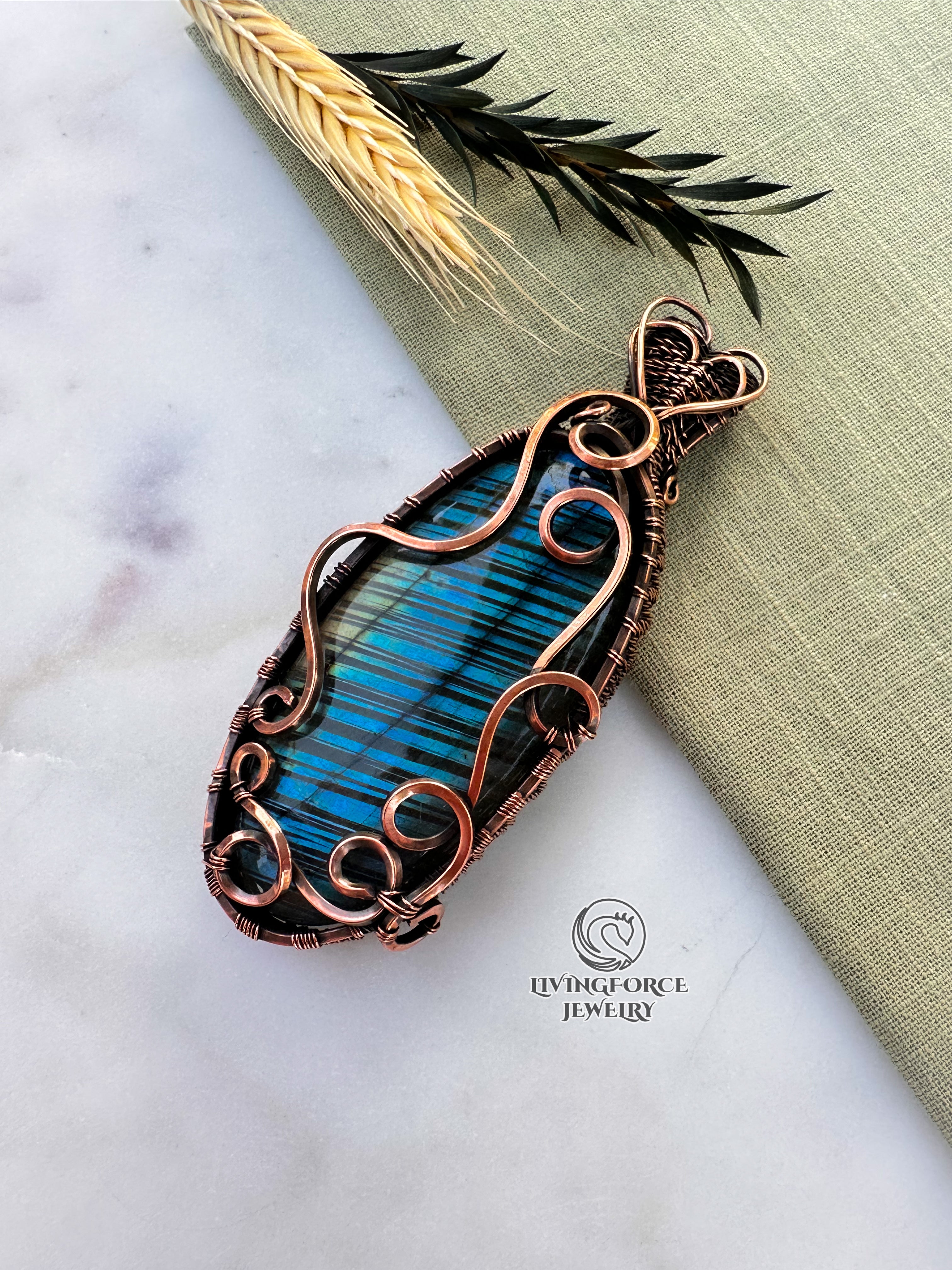 Liakada Talisman, Blue labradorite Pendant