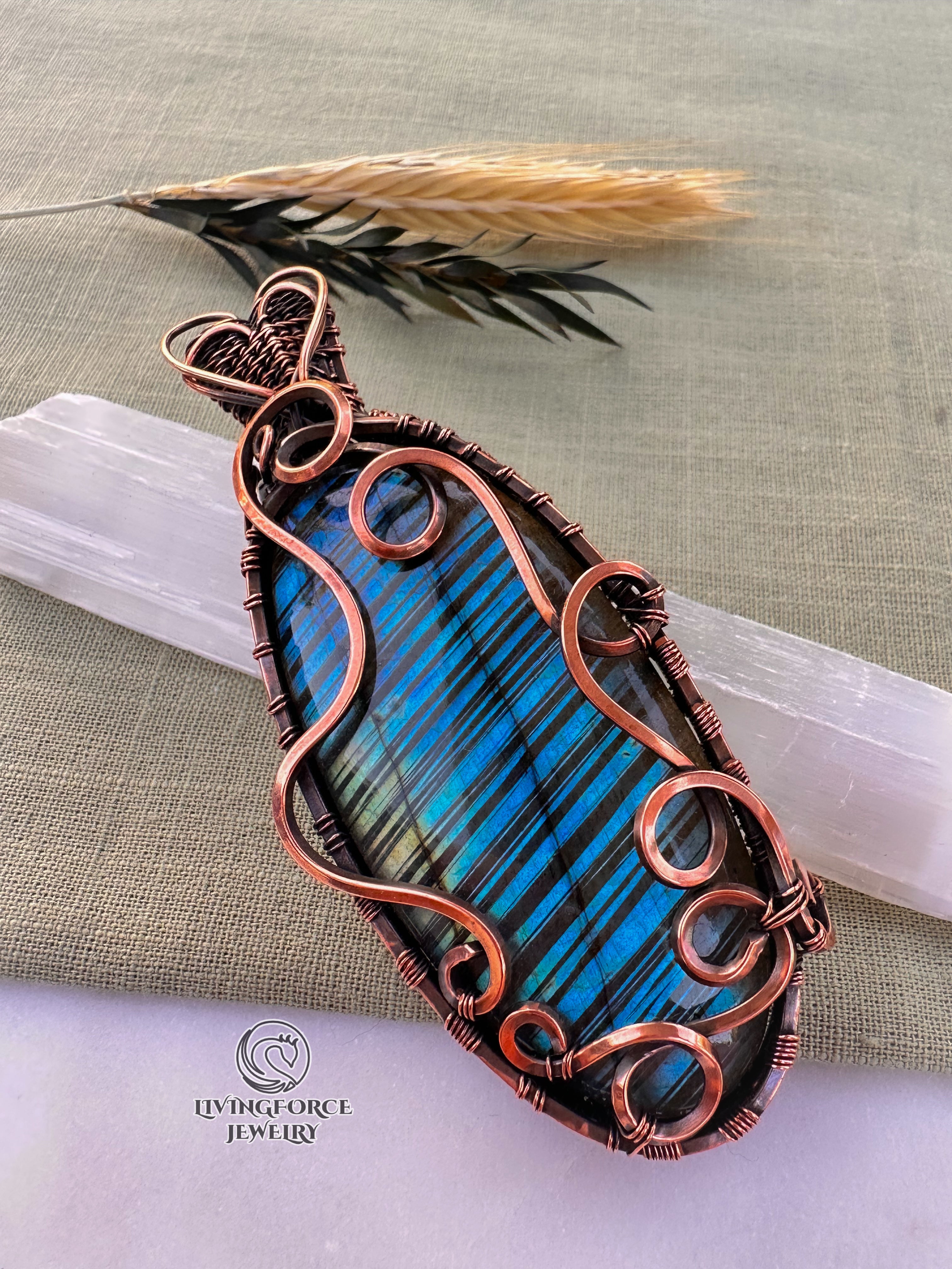 Liakada Talisman, Blue labradorite Pendant