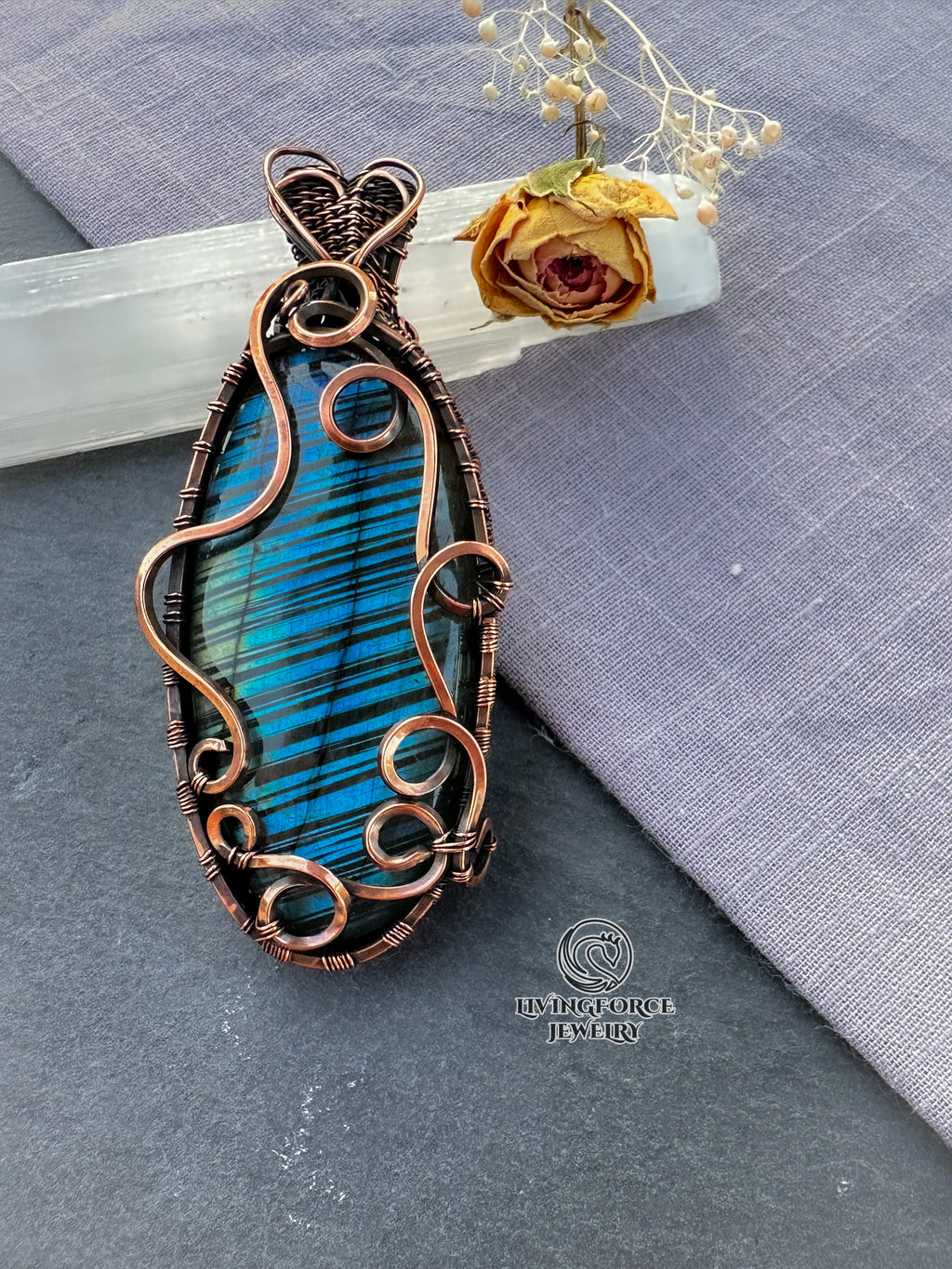 Liakada Talisman, Blue labradorite Pendant