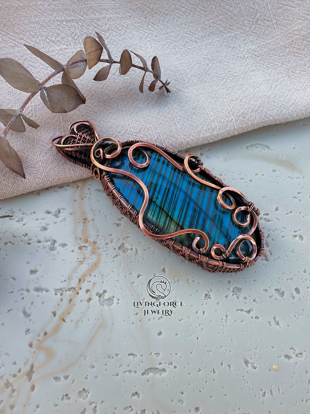 Liakada Talisman, Blue labradorite Pendant