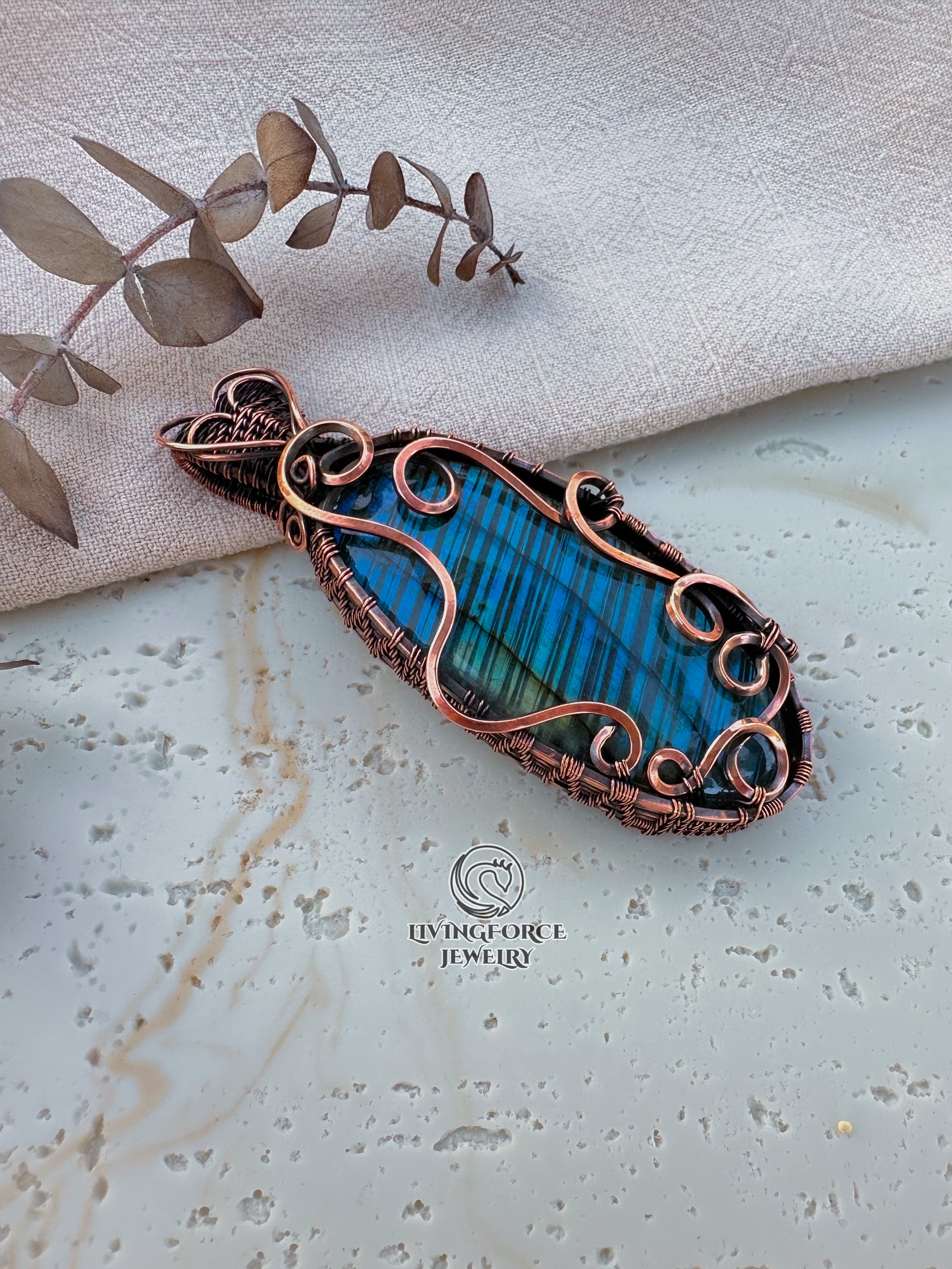 Liakada Talisman, Blue labradorite Pendant