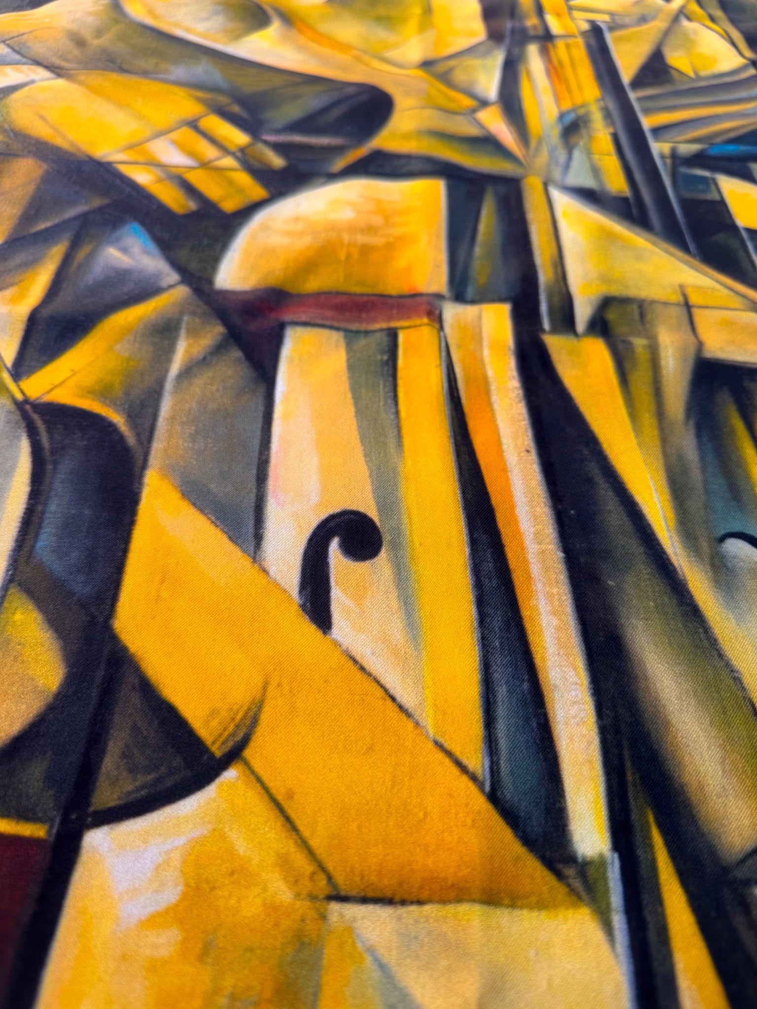 The Cellist — Limited Edition Silk Twill Scarf | Wearable Art