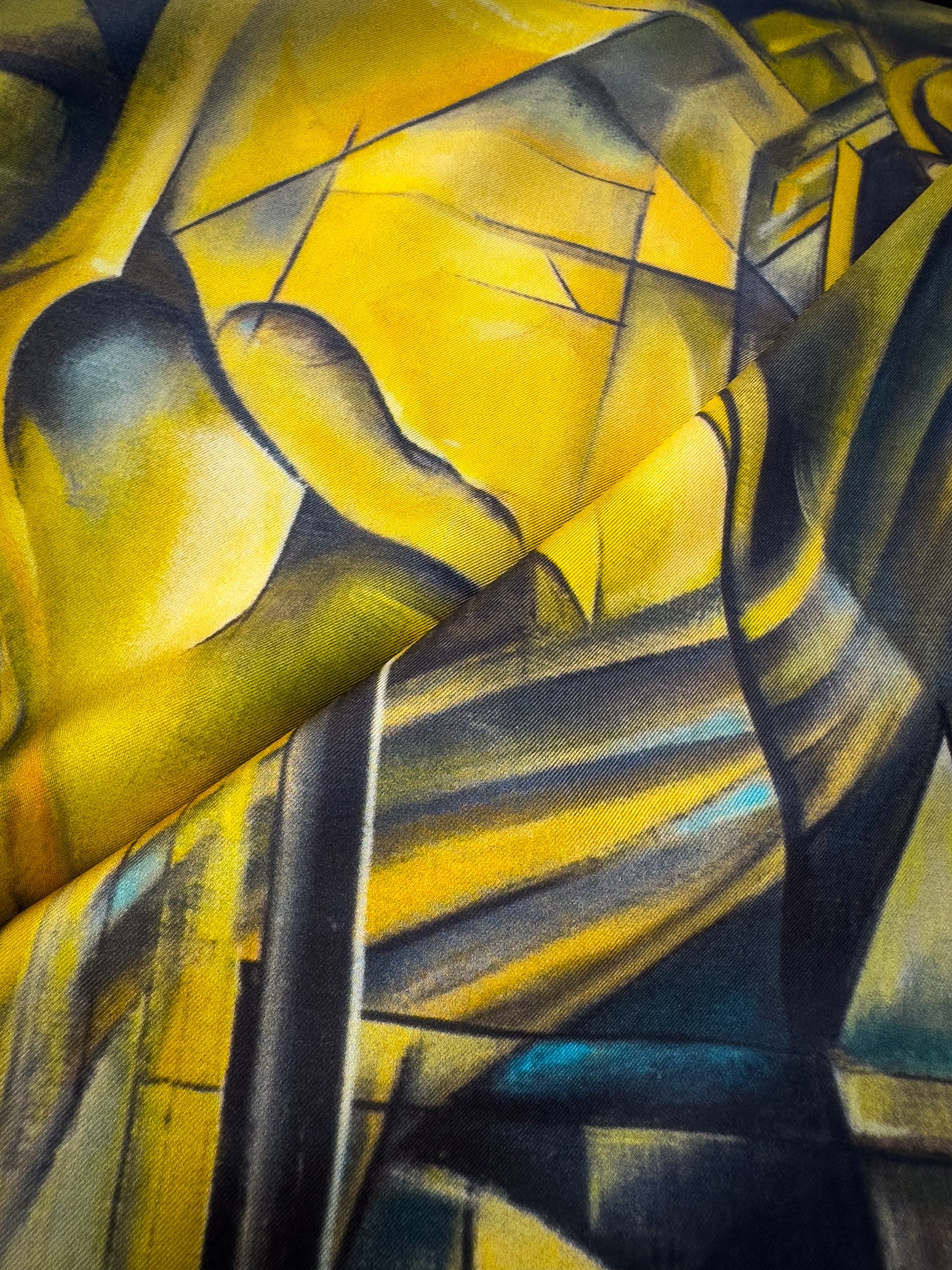 The Cellist — Limited Edition Silk Twill Scarf | Wearable Art