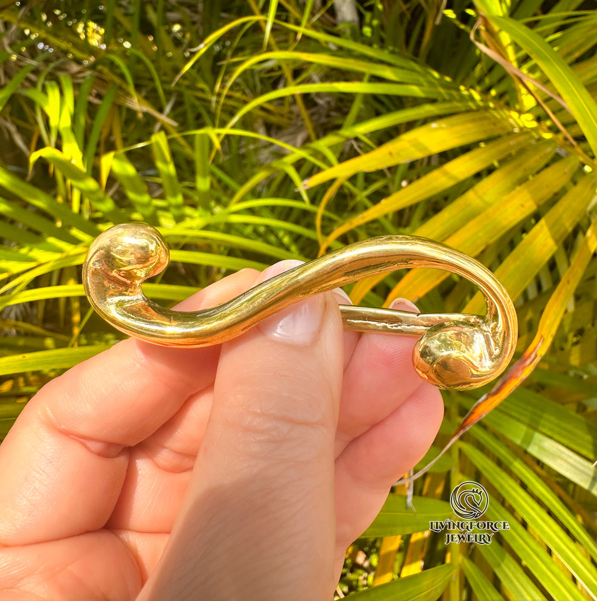 The Fermata Jewel — Solid Brass Scarf Jewel | Handcast for The Cellist Silk Scarf