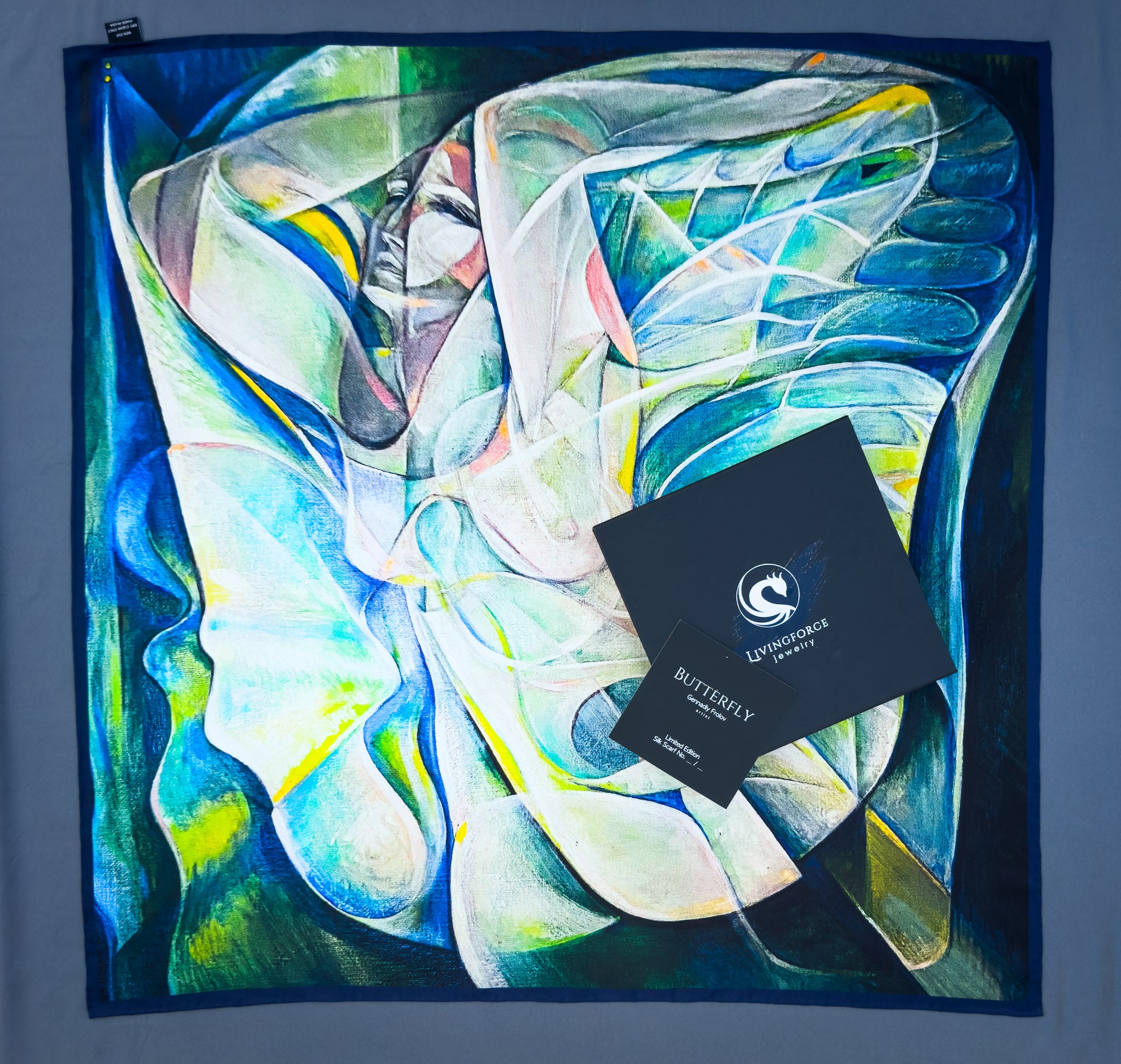 The Butterfly — Limited Edition Silk Twill Scarf | Wearable Art