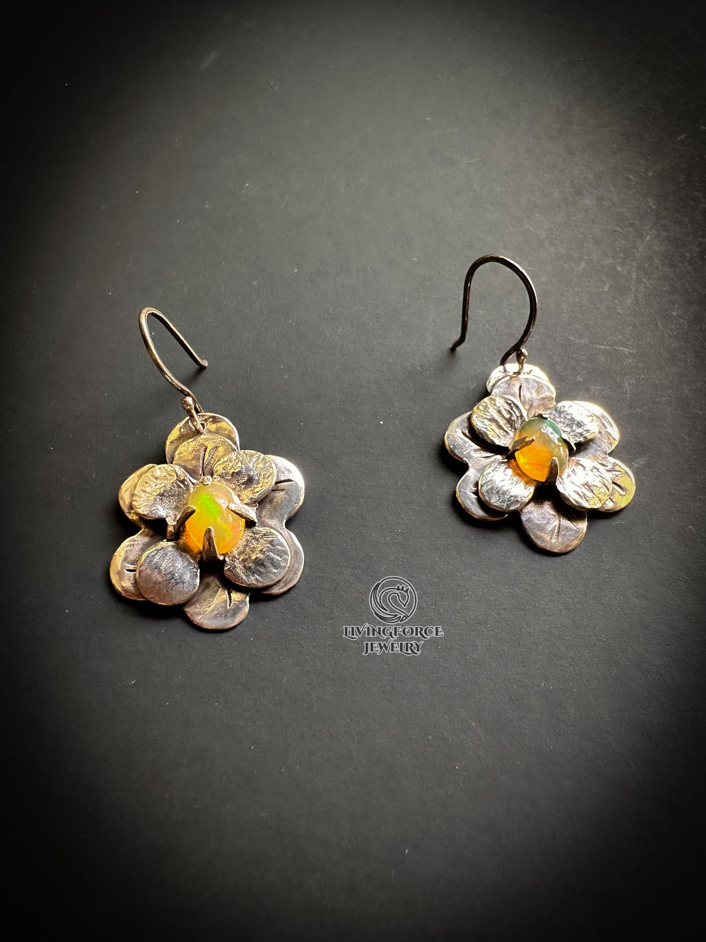 Bloomfire Opal Earrings