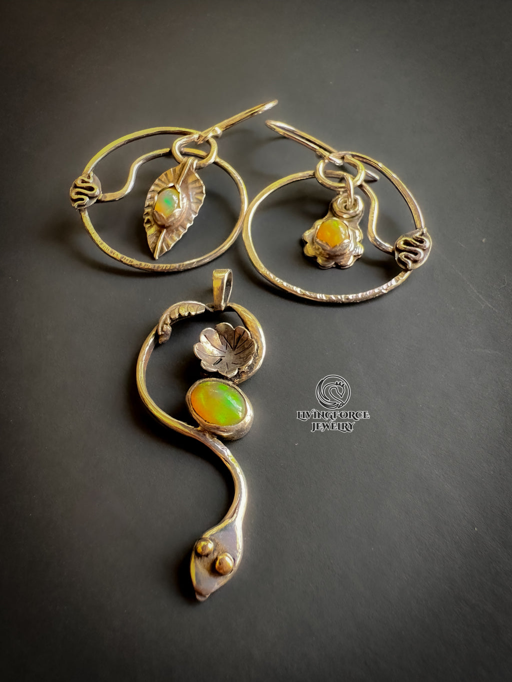 Whisper of Naga - Welo opal and Sterling silver Set