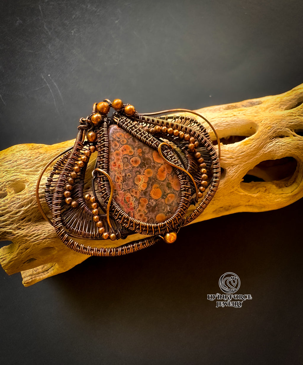 Tulip Talisman, Poppy Jasper Pendant