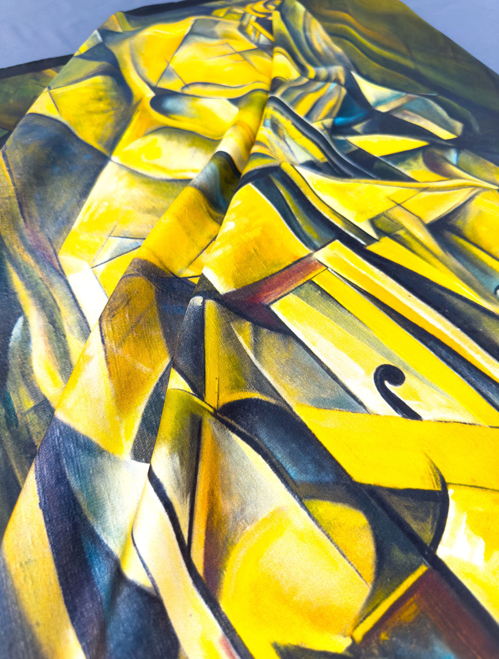 The Cellist — Limited Edition Silk Twill Scarf | Wearable Art
