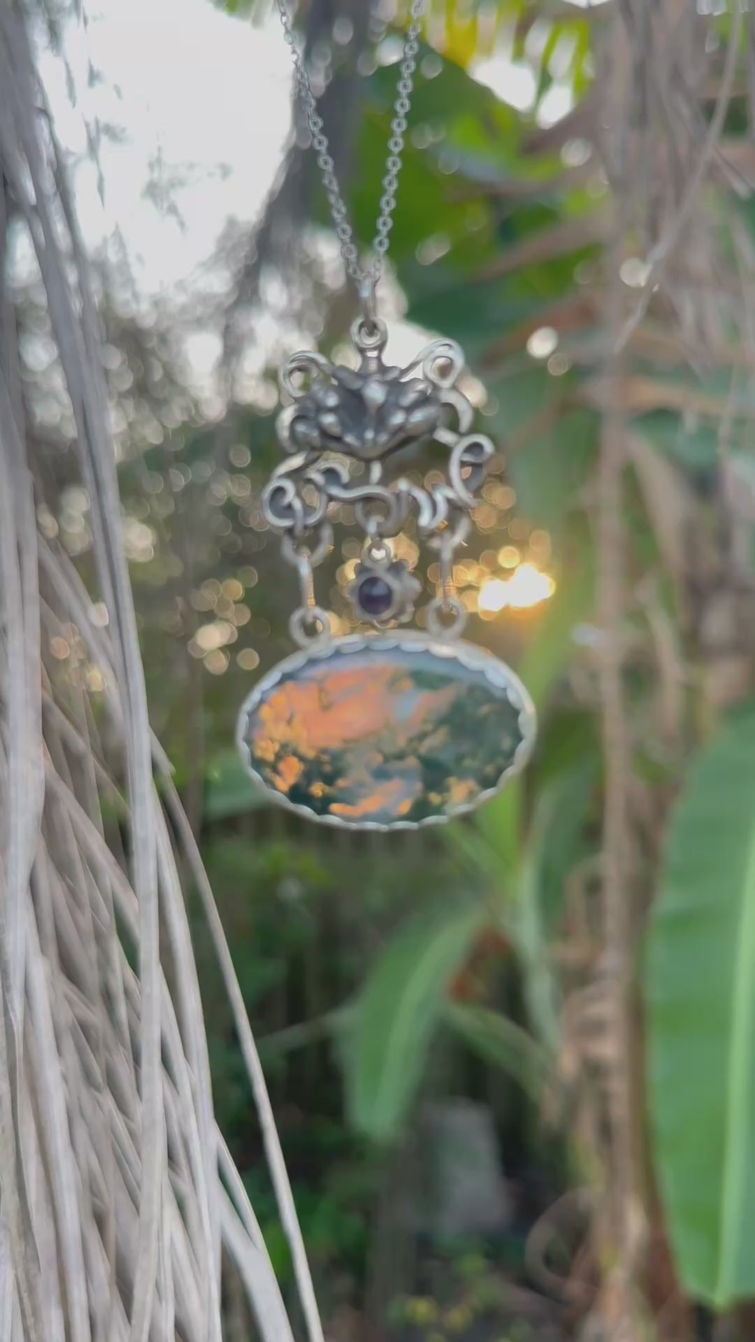 Spirit of Growth — Moss Agate & Amethyst Talisman