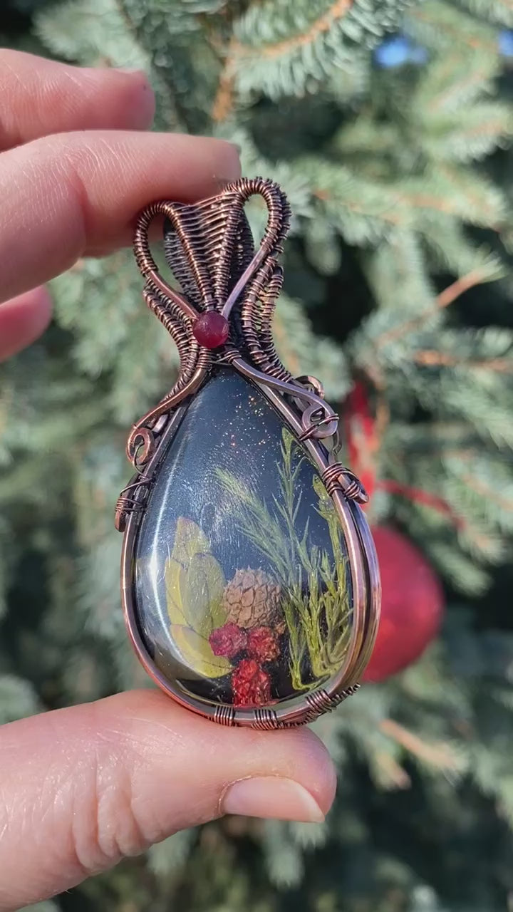 Noel Talisman, Epoxy Resin & Ruby Pendant